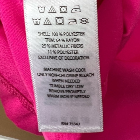 Cynthia Rowley Toddler Girls Pink Shirt with Gold Sleeves Size 3T - Picture 4 of 5